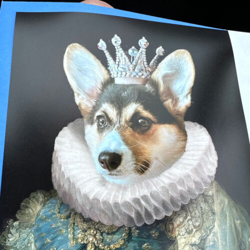 Custom Framed Royal Pet Portrait photo review