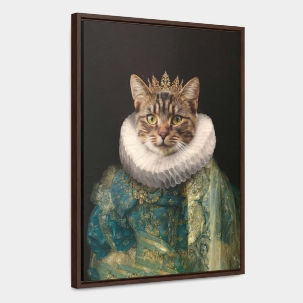 Custom Canvas Framed Royal Pet Portrait - Image 2