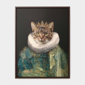 Custom Canvas Framed Royal Pet Portrait