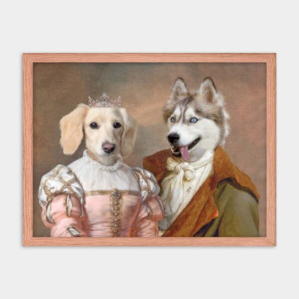 Custom Three Pets Framed Royal Portrait - Image 5