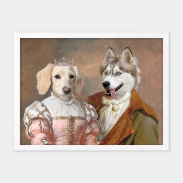 Custom Three Pets Framed Royal Portrait - Image 4